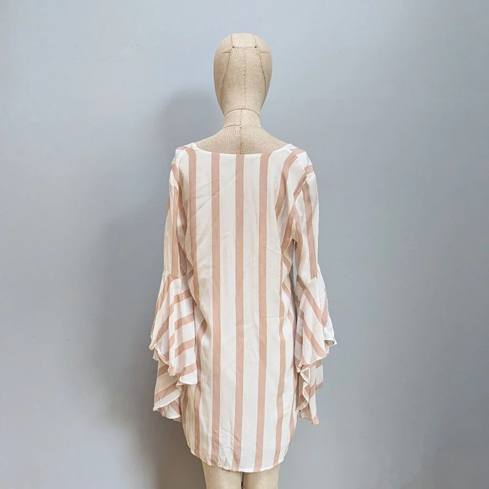 House of Harlow 1960 x Revolve Tallulah White Pink Striped Dress - Small